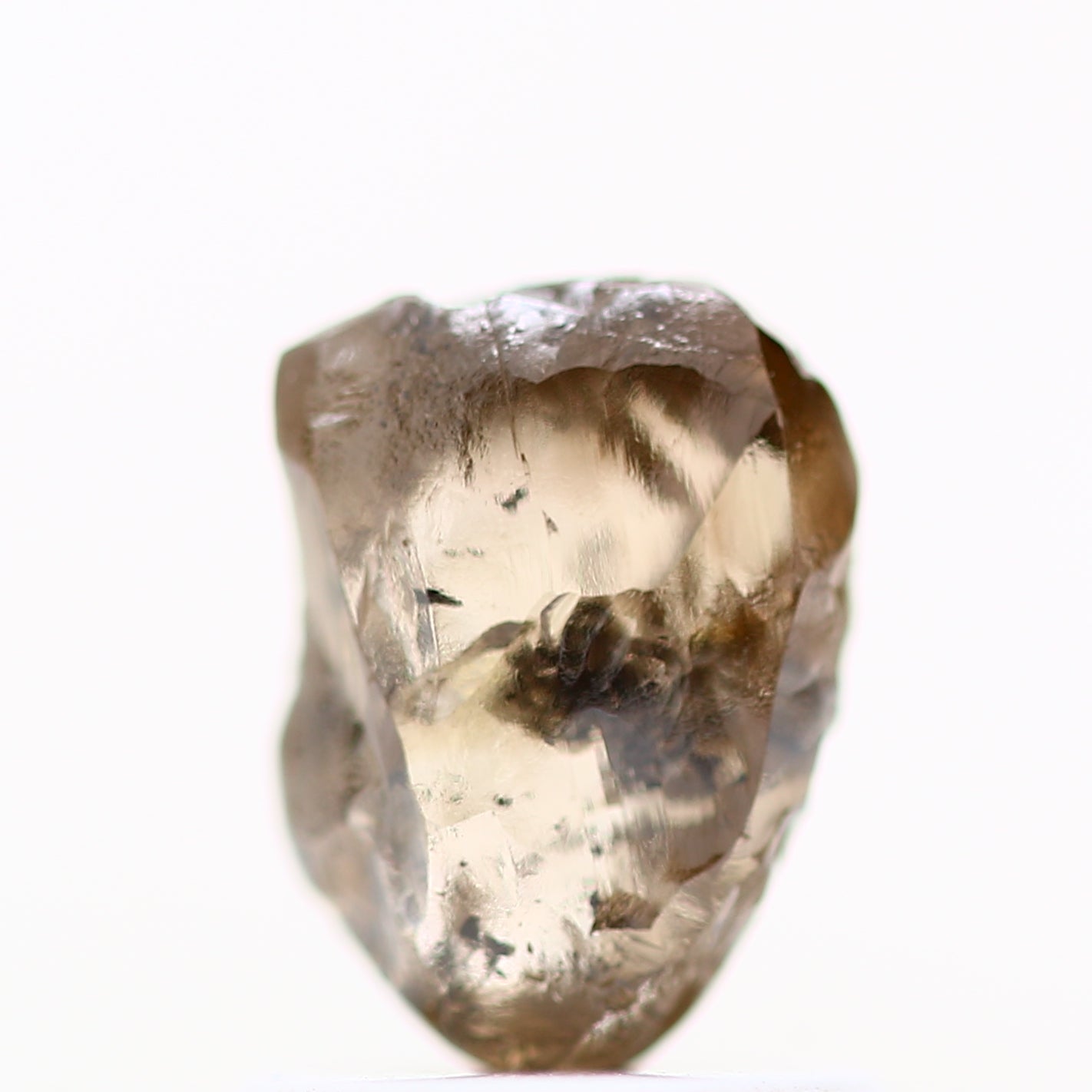 Natura Rough Diamond Raw Fancy Champagne Brown Uncut Diamond 1.21 Carat Design Rough Diamond Engagement Ring SDM790